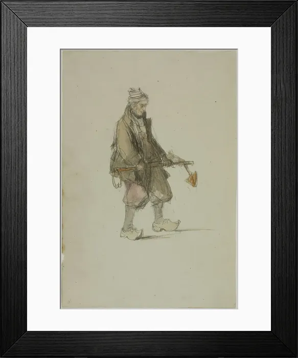 Framed Print : Dutch Sailor, Carrying an Anchor, 1820 / 1830. Creator: George Chambers Framed Print : Dutch Sailor, Carrying an Anchor, 1820 / 1830. Creator: George Chambers