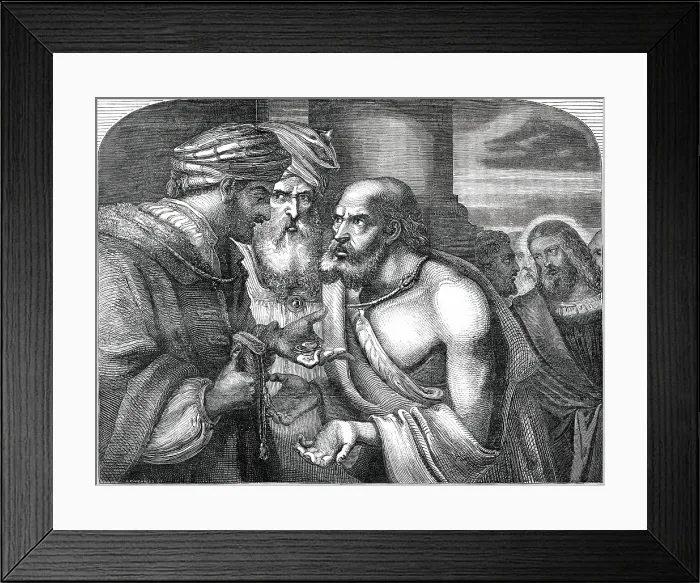 Framed Print : British Institution Exhibition - The Covenant of Judas - painted by J. Franklin, 1850. Creator: George Pike Nicholls. British Institution Exhibition - The Covenant of Judas - painted by J. Franklin, 1850. Creator: George Pike Nicholls Framed Print : British Institution Exhibition - The Covenant of Judas - painted by J. Franklin, 1850. Creator: George Pike Nicholls. British Institution Exhibition - The Covenant of Judas - painted by J. Franklin, 1850. Creator: George Pike Nicholls