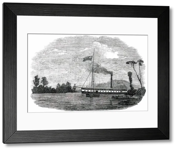 Framed Print : The Earl Cathcart Steamer aground among the Islands of the River St. Lawrence, 1850. Creator: Unknown. The Earl Cathcart Steamer aground among the Islands of the River St. Lawrence, 1850. Creator: Unknown Framed Print : The Earl Cathcart Steamer aground among the Islands of the River St. Lawrence, 1850. Creator: Unknown. The Earl Cathcart Steamer aground among the Islands of the River St. Lawrence, 1850. Creator: Unknown