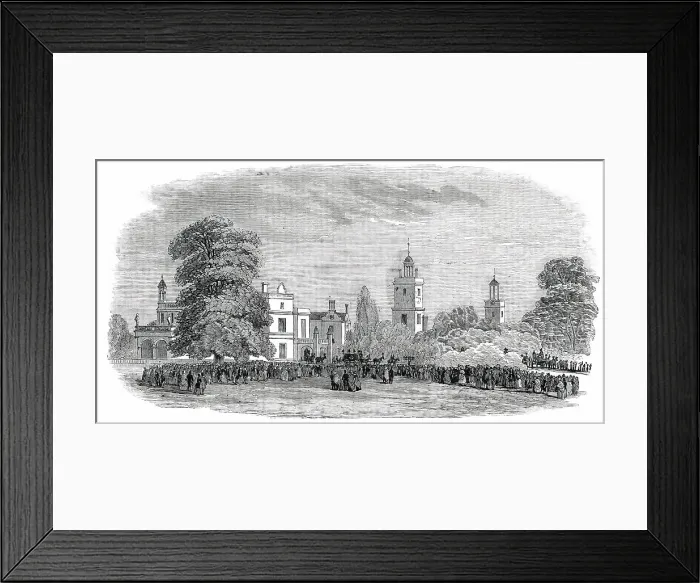 Framed Print : The Funeral Procession (of Sir Robert Peel) passing Drayton Manor, 1850. Creator: Unknown Framed Print : The Funeral Procession (of Sir Robert Peel) passing Drayton Manor, 1850. Creator: Unknown