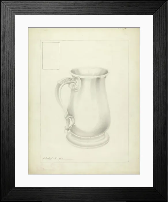 Framed Print : Silver Mug, c. 1938. Creator: Nicholas Zupa Framed Print : Silver Mug, c. 1938. Creator: Nicholas Zupa