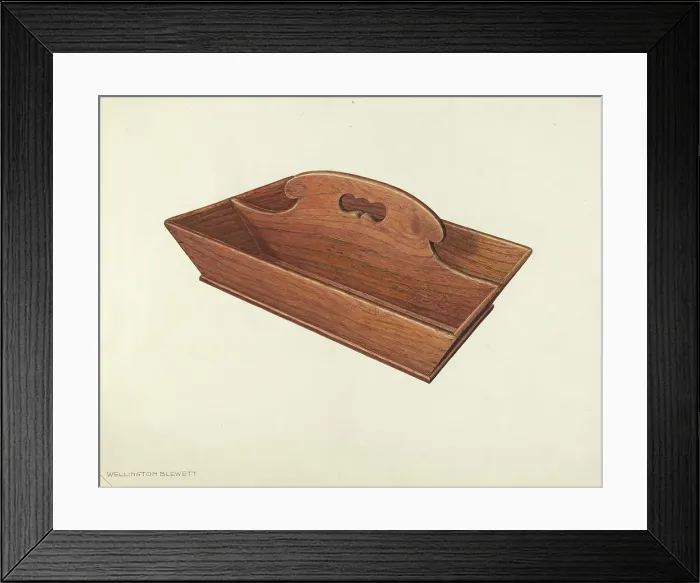 Framed Print : Knife and Fork Holder, c. 1937. Creator: Wellington Blewett Framed Print : Knife and Fork Holder, c. 1937. Creator: Wellington Blewett
