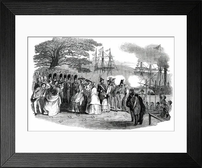Framed Print : Landing, at Stockholm, of her Royal Highness the Princess Louisa... 1850. Creator: Unknown Framed Print : Landing, at Stockholm, of her Royal Highness the Princess Louisa... 1850. Creator: Unknown