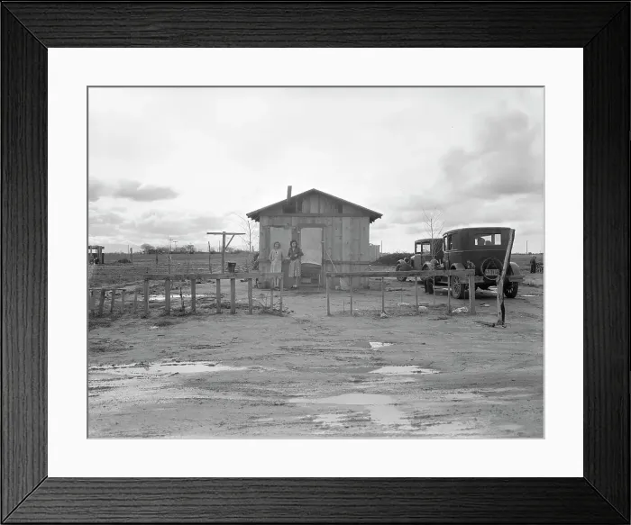 Framed Print : Shack in Little Oklahoma, California, 1936. Creator: Dorothea Lange. Shack in Little Oklahoma, California, 1936. Creator: Dorothea Lange Framed Print : Shack in Little Oklahoma, California, 1936. Creator: Dorothea Lange. Shack in Little Oklahoma, California, 1936. Creator: Dorothea Lange