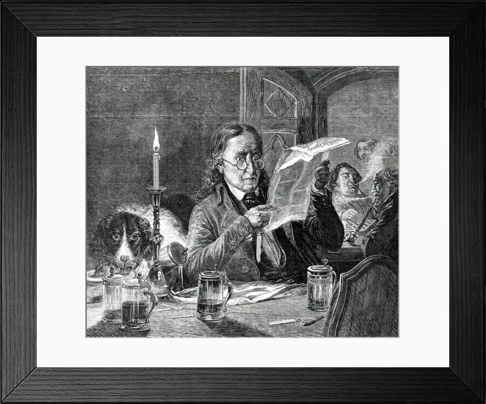 Framed Print : The Politician - by Hasenclever, 1850. Creator: Unknown Framed Print : The Politician - by Hasenclever, 1850. Creator: Unknown