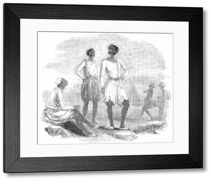 Framed Print : The Punjab - Native Troops in Camp, 1850. Creator: Unknown Framed Print : The Punjab - Native Troops in Camp, 1850. Creator: Unknown