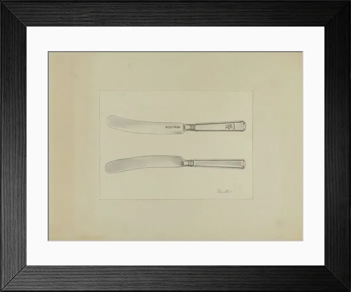 Framed Print : Silver Knife, c. 1936. Creator: Charlotte Winter Framed Print : Silver Knife, c. 1936. Creator: Charlotte Winter