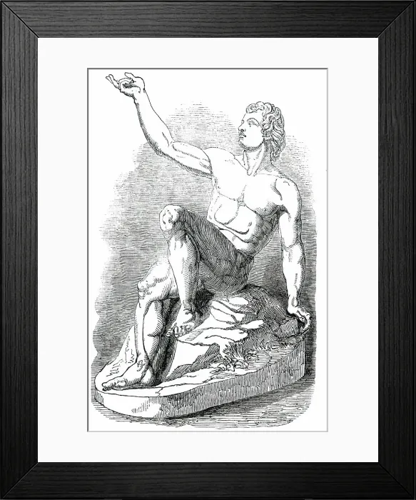 Framed Print : The Creation of Adam, modelled by J. Physick, 1850. Creator: Unknown Framed Print : The Creation of Adam, modelled by J. Physick, 1850. Creator: Unknown