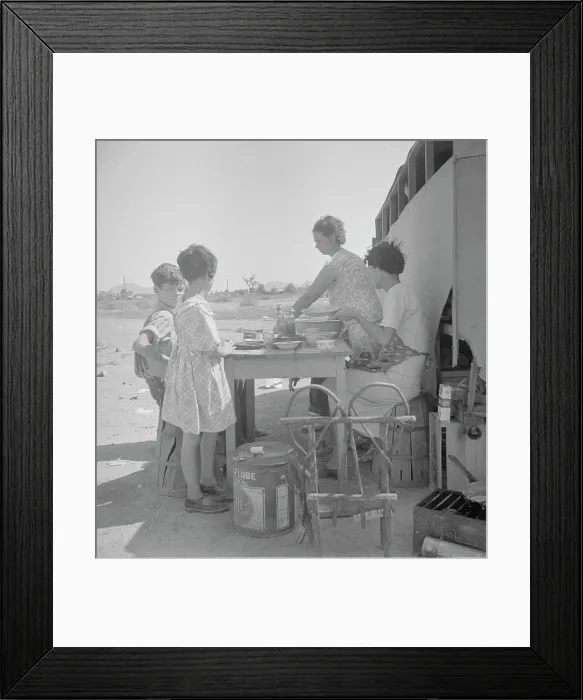 Framed Print : Drought refugees in Phoenix, Arizona, 1936. Creator: Dorothea Lange Framed Print : Drought refugees in Phoenix, Arizona, 1936. Creator: Dorothea Lange