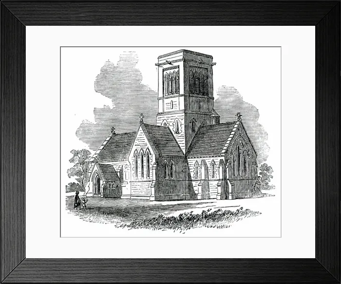 Framed Print : New Church of St. Paul, Rusthall, near Tunbridge Wells, 1850. Creator: Unknown Framed Print : New Church of St. Paul, Rusthall, near Tunbridge Wells, 1850. Creator: Unknown