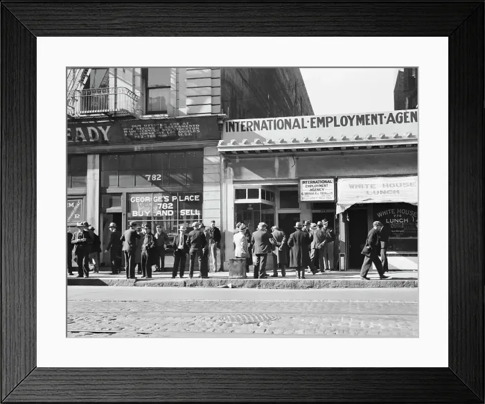 Framed Print : Employment agency, San Francisco, 1937. Creator: Dorothea Lange Framed Print : Employment agency, San Francisco, 1937. Creator: Dorothea Lange
