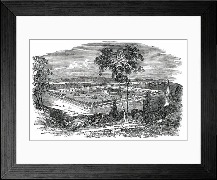 Framed Print : Design for a Self-Supporting Village, 1850. Creator: Unknown Framed Print : Design for a Self-Supporting Village, 1850. Creator: Unknown