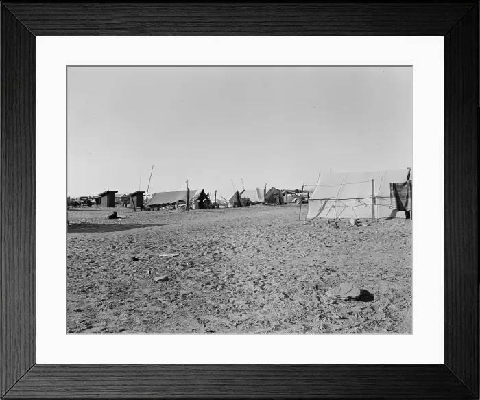 Framed Print : Camp of migratory workers, Imperial County, California, 1937. Creator: Dorothea Lange Framed Print : Camp of migratory workers, Imperial County, California, 1937. Creator: Dorothea Lange