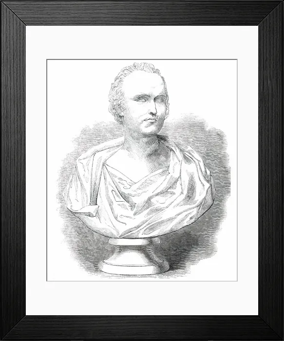 Framed Print : Bust of Mr. MacAulay, by Park, 1850. Creator: Unknown Framed Print : Bust of Mr. MacAulay, by Park, 1850. Creator: Unknown