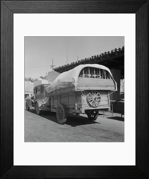 Framed Print : Migrant family stopped at the California-Arizona state line, Yuma, Arizona, 1937. Creator: Dorothea Lange Framed Print : Migrant family stopped at the California-Arizona state line, Yuma, Arizona, 1937. Creator: Dorothea Lange
