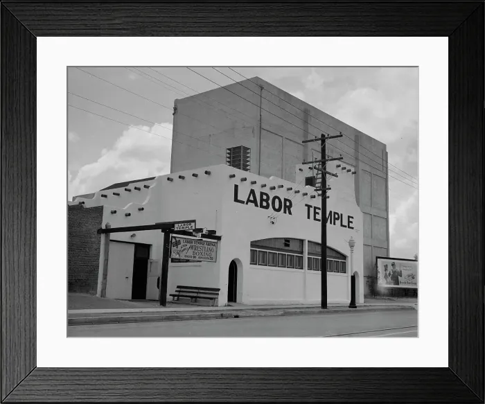 Framed Print : Labor Temple, Tucson, Arizona, 1937. Creator: Dorothea Lange Framed Print : Labor Temple, Tucson, Arizona, 1937. Creator: Dorothea Lange