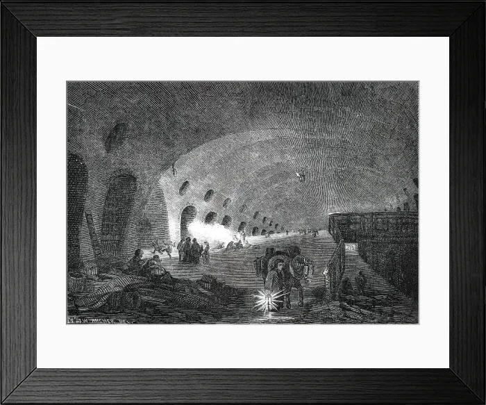 Framed Print : Picturesque Sketches of London - the Adelphi Dry Arches, 1850. Creator: Unknown. Picturesque Sketches of London - the Adelphi Dry Arches, 1850. Creator: Unknown Framed Print : Picturesque Sketches of London - the Adelphi Dry Arches, 1850. Creator: Unknown. Picturesque Sketches of London - the Adelphi Dry Arches, 1850. Creator: Unknown