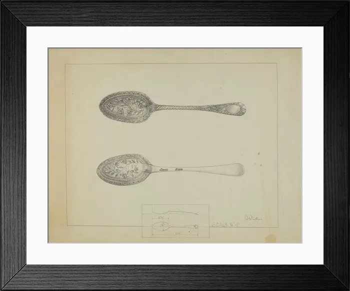 Framed Print : Silver Spoon, c. 1936. Creator: Charlotte Winter Framed Print : Silver Spoon, c. 1936. Creator: Charlotte Winter