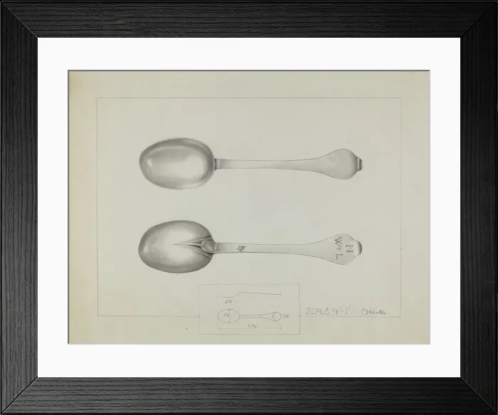 Framed Print : Silver Spoon, c. 1936. Creator: Charlotte Winter Framed Print : Silver Spoon, c. 1936. Creator: Charlotte Winter