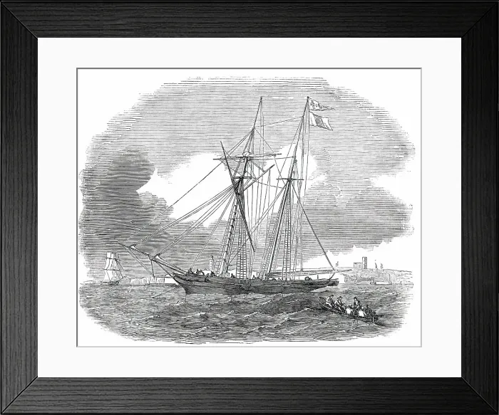 Framed Print : The Azorian, Orange Schooner, 1850. Creator: Unknown. The Azorian, Orange Schooner, 1850. Creator: Unknown Framed Print : The Azorian, Orange Schooner, 1850. Creator: Unknown. The Azorian, Orange Schooner, 1850. Creator: Unknown