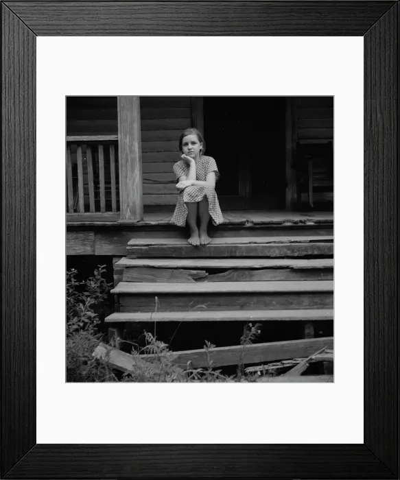 Framed Print : What was once the Big House is now occupied by a family, Greene County, Georgia, 1937. Creator: Dorothea Lange. What was once the Big House is now occupied by a family, Greene County, Georgia, 1937. Creator: Dorothea Lange