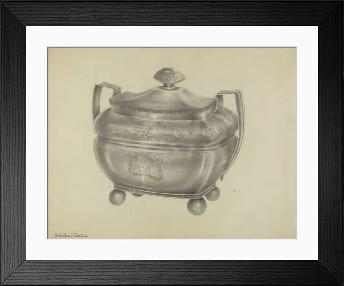 Framed Print : Silver Bowl, 1935 / 1942. Creator: Nicholas Zupa Framed Print : Silver Bowl, 1935 / 1942. Creator: Nicholas Zupa