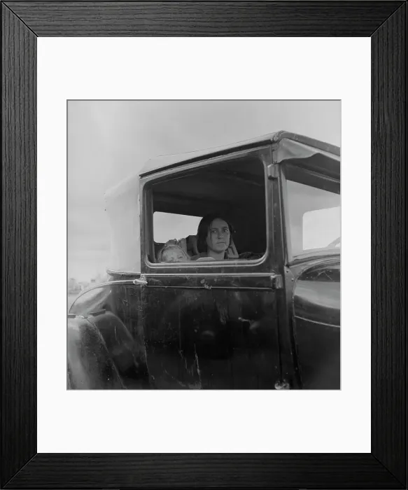 Framed Print : During the cotton strike, a striking picker applies for an emergency food grant, Shafter, CA, 1938. Creator: Dorothea Lange Framed Print : During the cotton strike, a striking picker applies for an emergency food grant, Shafter, CA, 1938. Creator: Dorothea Lange
