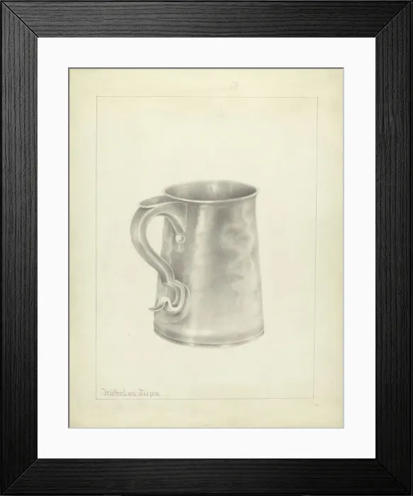 Framed Print : Silver Mug, c. 1938. Creator: Nicholas Zupa Framed Print : Silver Mug, c. 1938. Creator: Nicholas Zupa