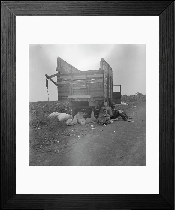 Framed Print : Cotton pickers lunchtime, near Corpus Christi, Texas, 1936. Creator: Dorothea Lange Framed Print : Cotton pickers lunchtime, near Corpus Christi, Texas, 1936. Creator: Dorothea Lange