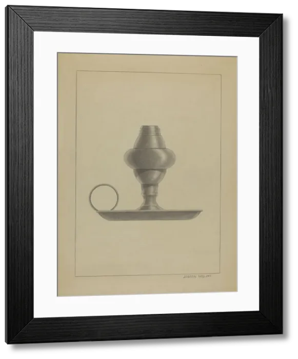 Framed Print : Lamp, c. 1936. Creator: Joseph Wolins