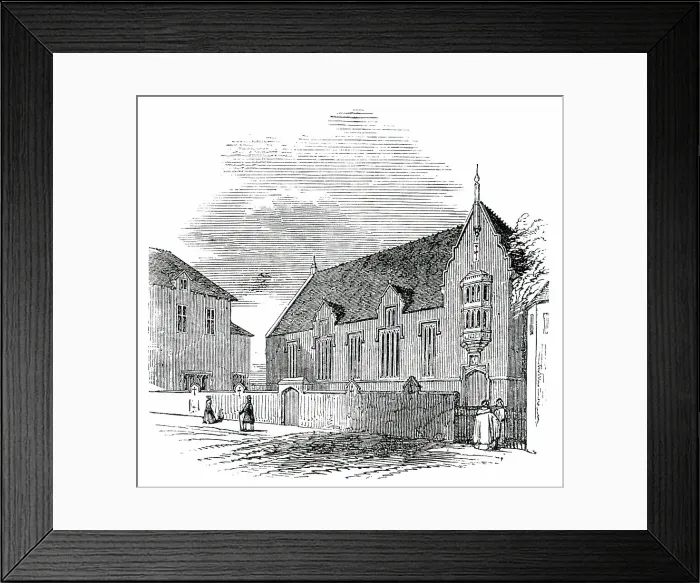 Framed Print : King Edwards's Grammar-School, at Lichfield, 1850. Creator: Unknown Framed Print : King Edwards's Grammar-School, at Lichfield, 1850. Creator: Unknown