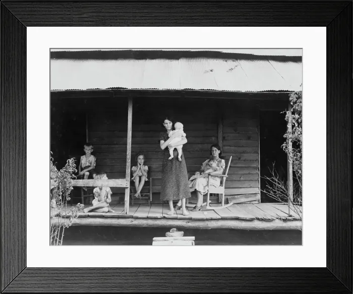 Framed Print : Cotton sharecropper family, Macon County, Georgia, 1937. Creator: Dorothea Lange Framed Print : Cotton sharecropper family, Macon County, Georgia, 1937. Creator: Dorothea Lange
