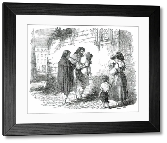 Framed Print : Pifferari, 1850. Creator: Unknown Framed Print : Pifferari, 1850. Creator: Unknown