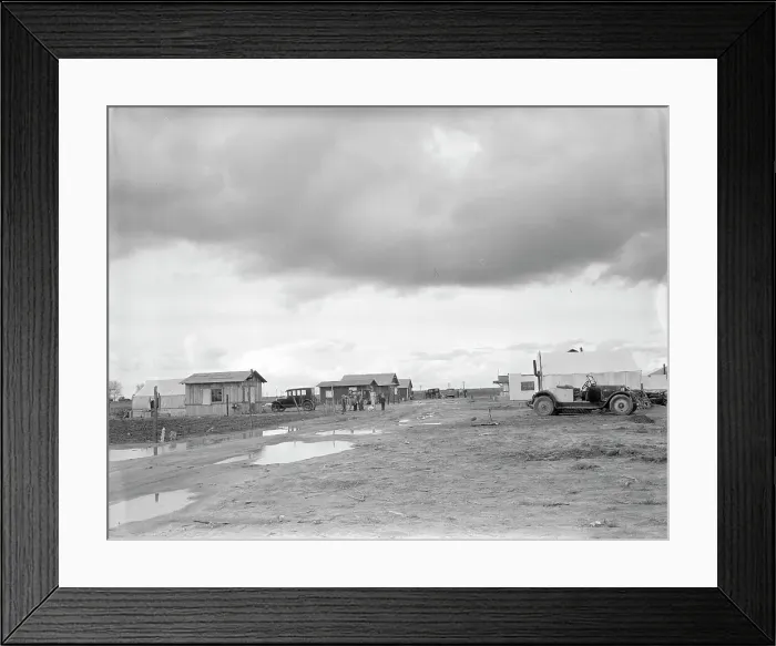 Framed Print : Street and homes in Little Oklahoma, California, 1936. Creator: Dorothea Lange. Street and homes in Little Oklahoma, California, 1936. Creator: Dorothea Lange Framed Print : Street and homes in Little Oklahoma, California, 1936. Creator: Dorothea Lange. Street and homes in Little Oklahoma, California, 1936. Creator: Dorothea Lange
