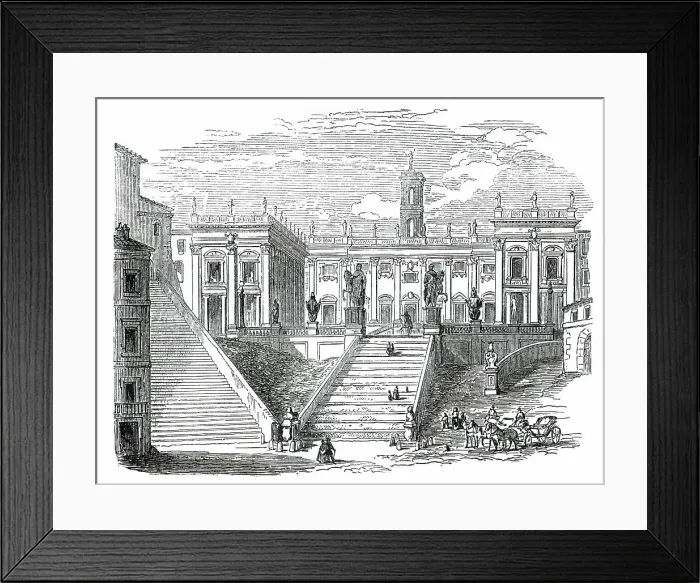Framed Print : The Capitol - Rome, 1850. Creator: Unknown Framed Print : The Capitol - Rome, 1850. Creator: Unknown