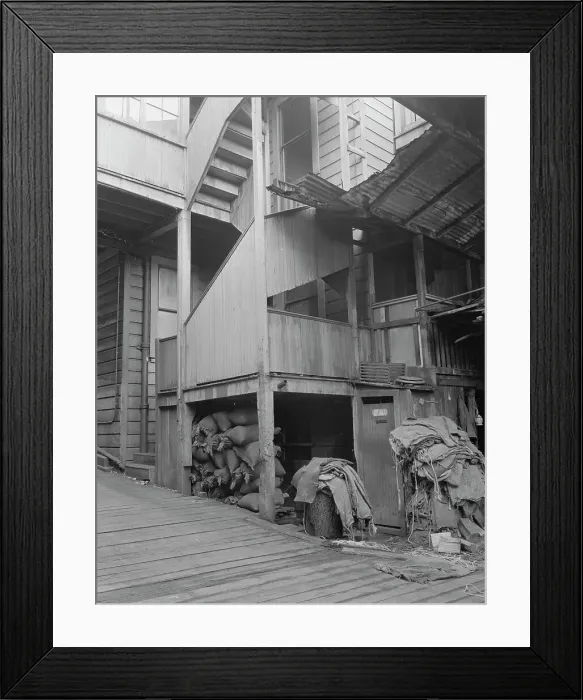 Framed Print : Backyard, North Beach District (Italians), San Francisco, California, 1936. Creator: Dorothea Lange Framed Print : Backyard, North Beach District (Italians), San Francisco, California, 1936. Creator: Dorothea Lange