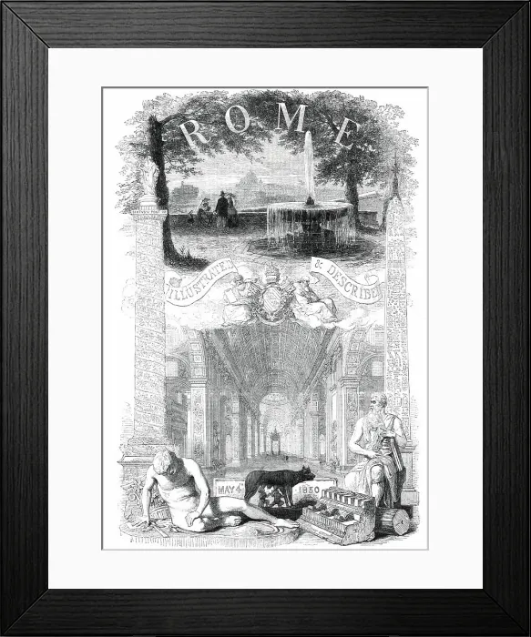 Framed Print : Rome, Illustrated and Described, May 4th, 1850. Creator: Unknown Framed Print : Rome, Illustrated and Described, May 4th, 1850. Creator: Unknown