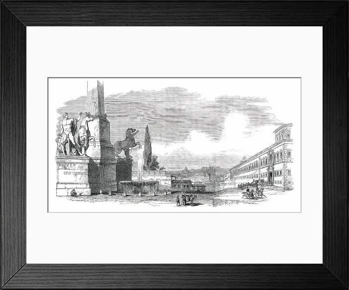 Framed Print : Monte Cavallo - Rome, 1850. Creator: Unknown Framed Print : Monte Cavallo - Rome, 1850. Creator: Unknown