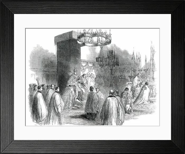 Framed Print : Enthronization of Cardinal Wiseman, in St. George's Church, Lambeth, 1850. Creator: Unknown Framed Print : Enthronization of Cardinal Wiseman, in St. George's Church, Lambeth, 1850. Creator: Unknown