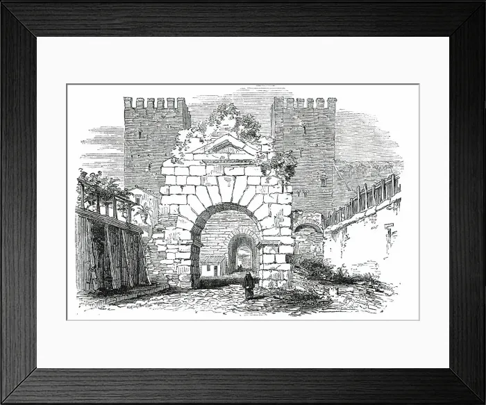 Framed Print : Arch of Drusus - Rome, 1850. Creator: Unknown Framed Print : Arch of Drusus - Rome, 1850. Creator: Unknown