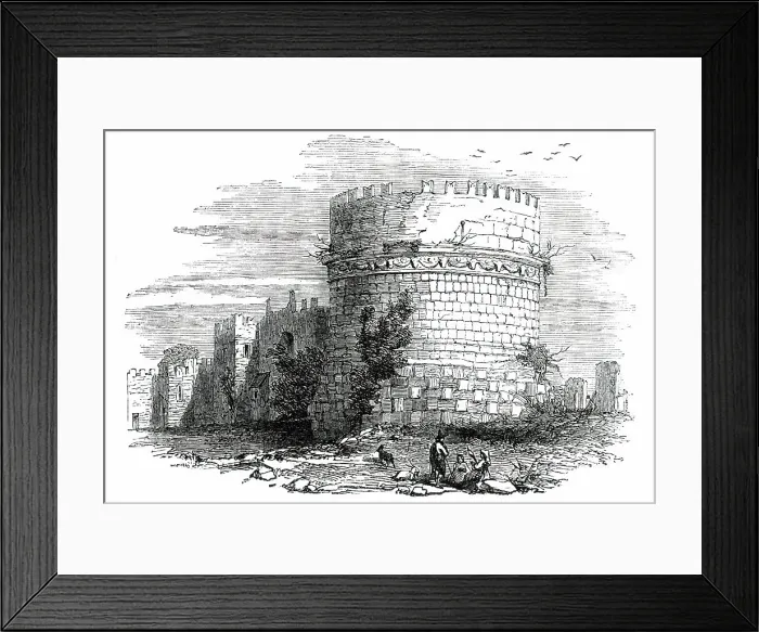 Framed Print : Tomb of Cecilia Metella - Rome, 1850. Creator: Unknown Framed Print : Tomb of Cecilia Metella - Rome, 1850. Creator: Unknown