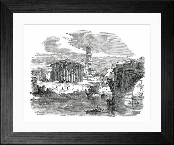 Framed Print : Temple of Vesta - Rome, 1850. Creator: Unknown Framed Print : Temple of Vesta - Rome, 1850. Creator: Unknown