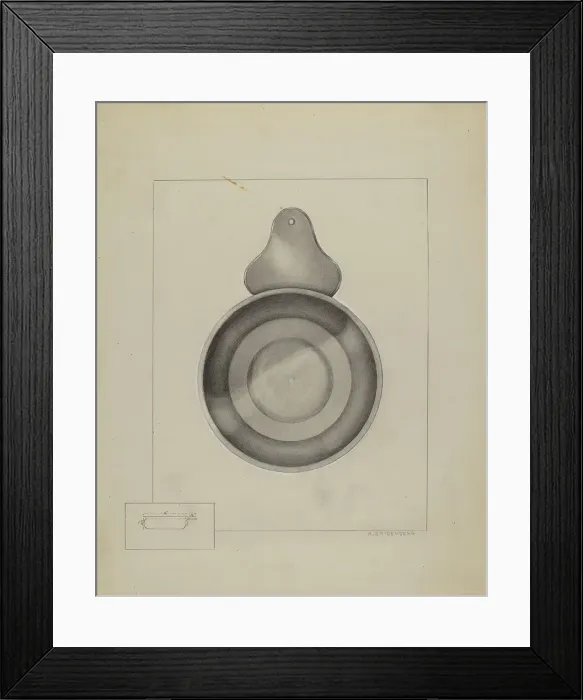 Framed Print : Pewter Porringer, 1935 / 1942. Creator: A. Zaidenberg Framed Print : Pewter Porringer, 1935 / 1942. Creator: A. Zaidenberg