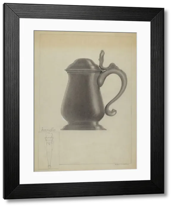 Framed Print : Pewter Tankard, c. 1936. Creator: A. Zaidenberg Framed Print : Pewter Tankard, c. 1936. Creator: A. Zaidenberg