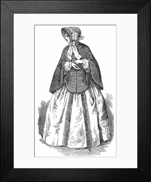 Framed Print : Paris Fashions for the New Year, 1850. Creator: Unknown Framed Print : Paris Fashions for the New Year, 1850. Creator: Unknown