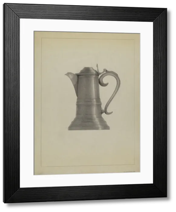 Framed Print : Pewter Flagon, c. 1936. Creator: A. Zaidenberg Framed Print : Pewter Flagon, c. 1936. Creator: A. Zaidenberg