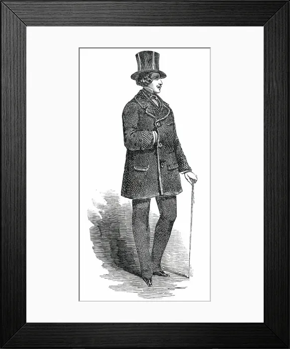 Framed Print : Paris Fashions for the New Year, 1850. Creator: Unknown Framed Print : Paris Fashions for the New Year, 1850. Creator: Unknown