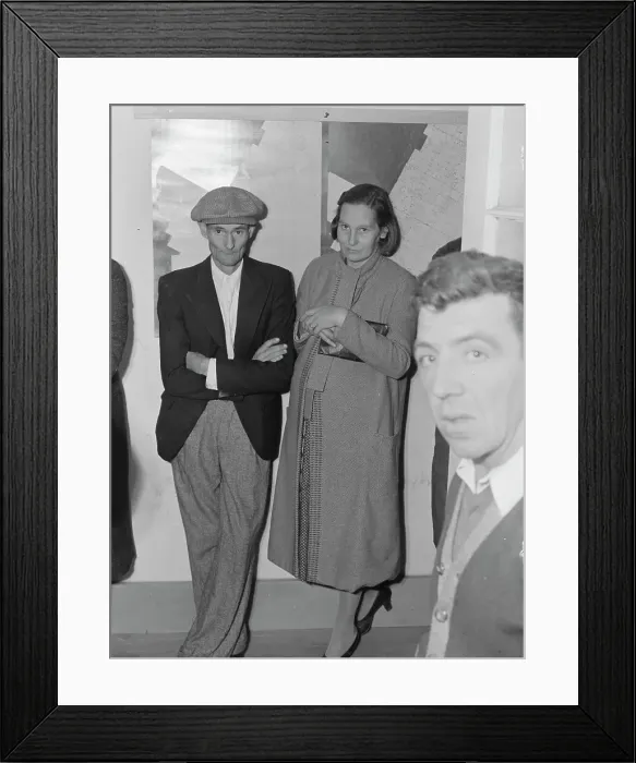 Framed Print : Night meeting in the FSA office, Visalia, Tulare County, California, 1938. Creator: Dorothea Lange Framed Print : Night meeting in the FSA office, Visalia, Tulare County, California, 1938. Creator: Dorothea Lange