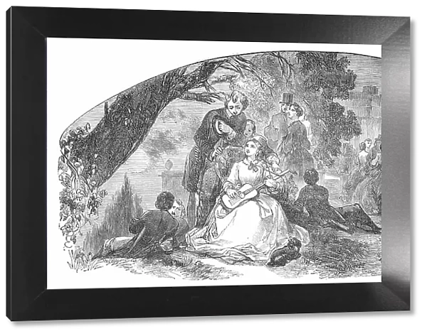 Illustration for sheet music: 'We Never Met Again', 1850. Creator: Ebenezer Landells. Illustration for sheet music: 'We Never Met Again', 1850. Creator: Ebenezer Landells