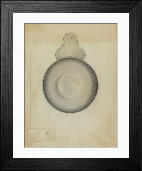 Framed Print : Pewter Porringer, c. 1936. Creator: A. Zaidenberg Framed Print : Pewter Porringer, c. 1936. Creator: A. Zaidenberg